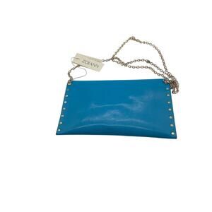 Stylish Zoeann Blue Envelope Clutch Purse with Stud Accents & Two Straps